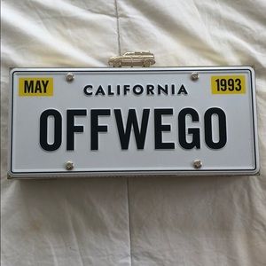 Kate Spade license plate Clutch/ Shoulder Bag